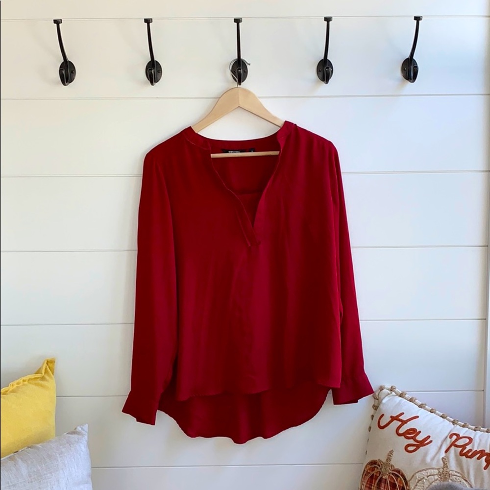 Vera Wang Deep Red Blouse